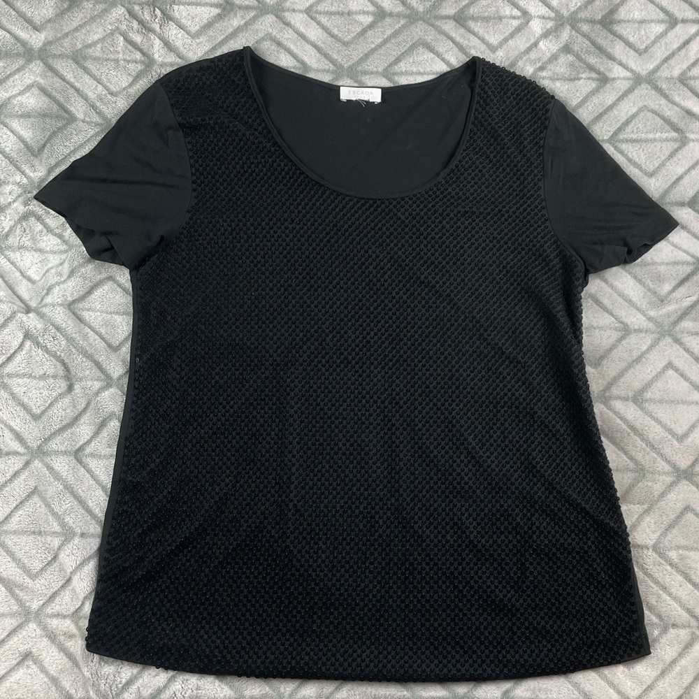 Escada Sport top with velvet sequins size M